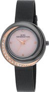 BCBG Nova 3 Faux Leather Strap Watch, 35mm