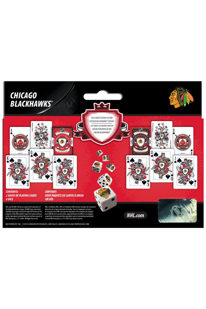 Chicago Blackhawks Playing Cards & Dice, Alternate, color, Multicolor