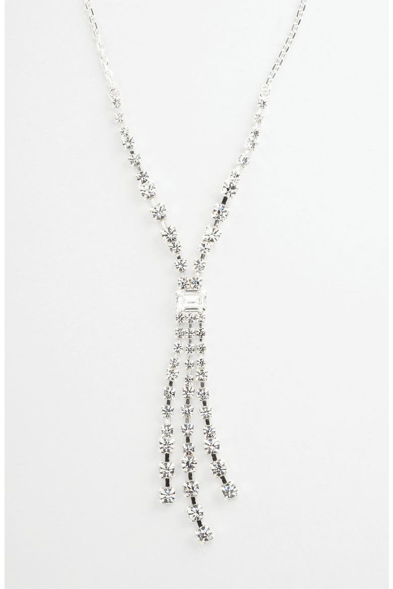 Y-Necklace, Main, color, SILVER/ CLEAR