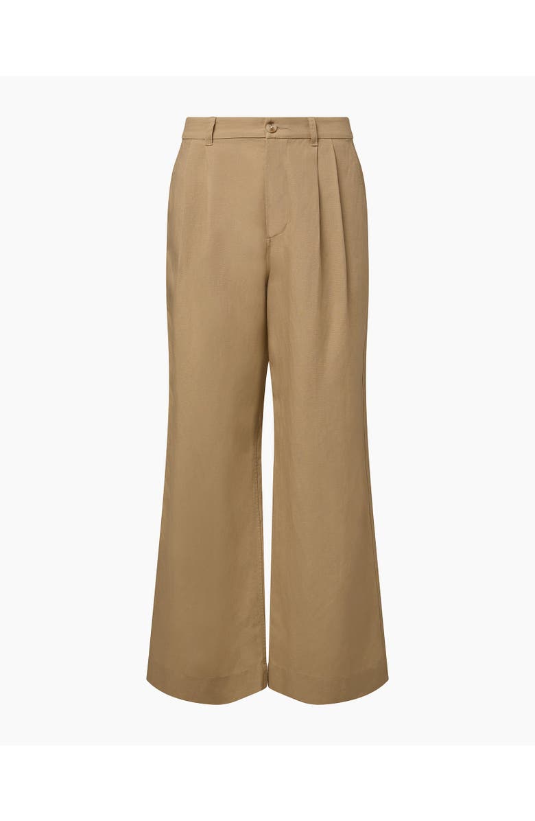 Onia Air Linen Pleated Trouser, Alternate, color, Jute