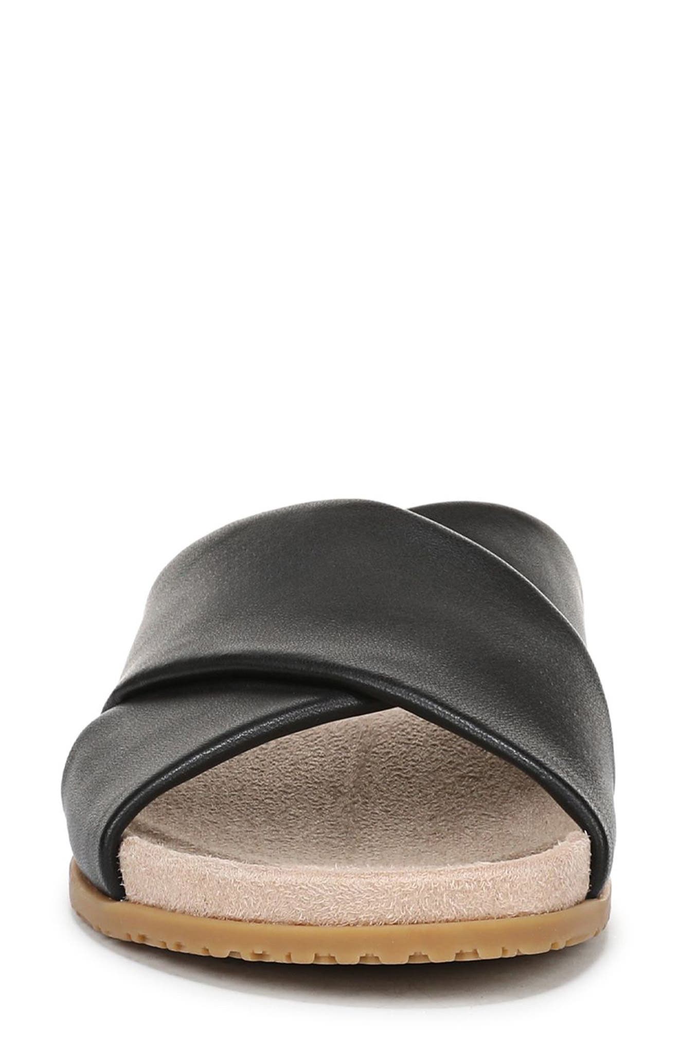 Vionic Etna Crossover Slide Sandal, Alternate, color, Black