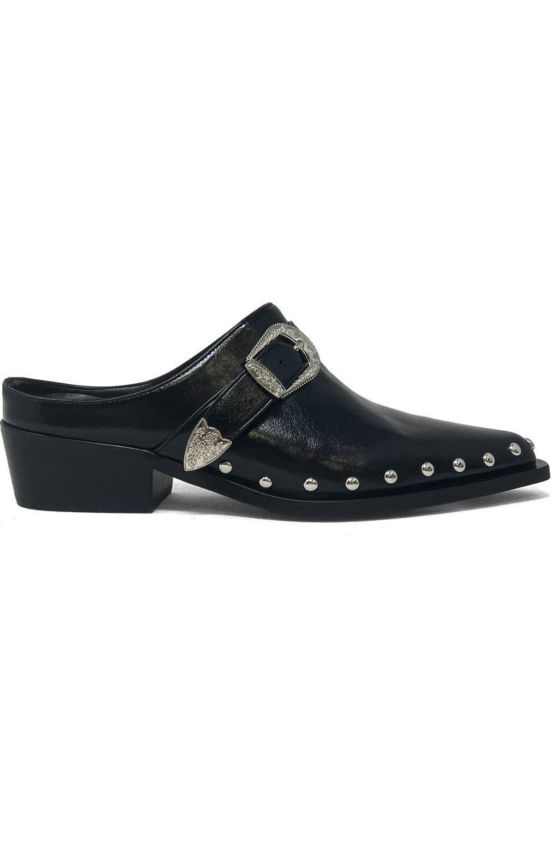SHUSHOP Tessa Studded Mule, Alternate, color, Black