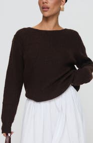 Princess Polly Abrams Boat Neck Sweater