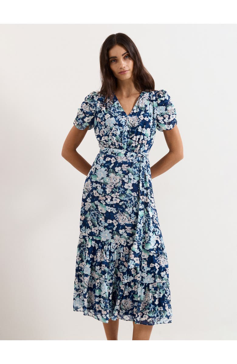 Phase Eight Azalea Floral Dress, Main, color, Indigo