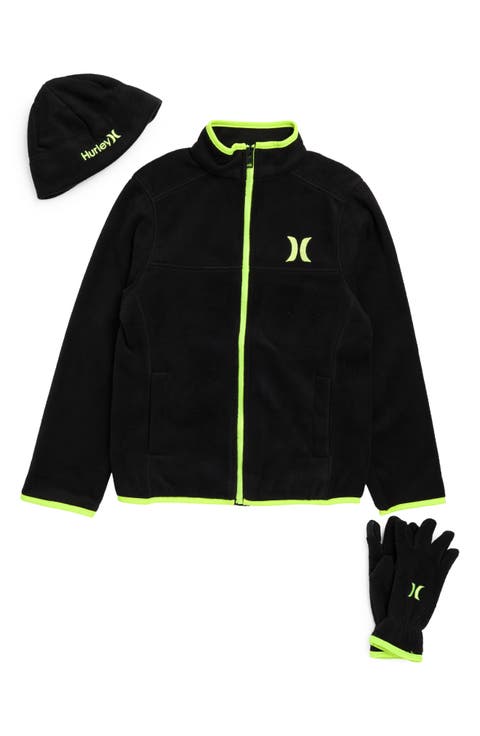 Kids' Fleece Jacket, Gloves & Hat Set (Big Kid)