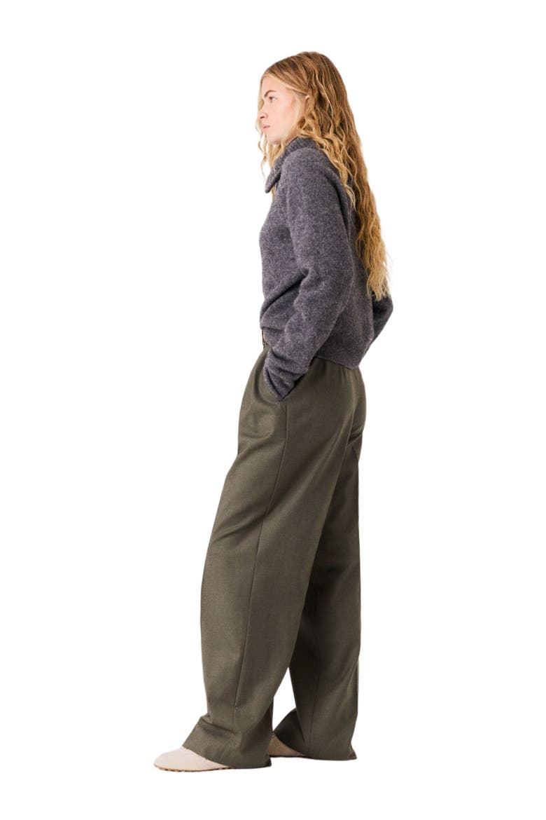 Zip-neck yak sweater, Alternate, color, Grey