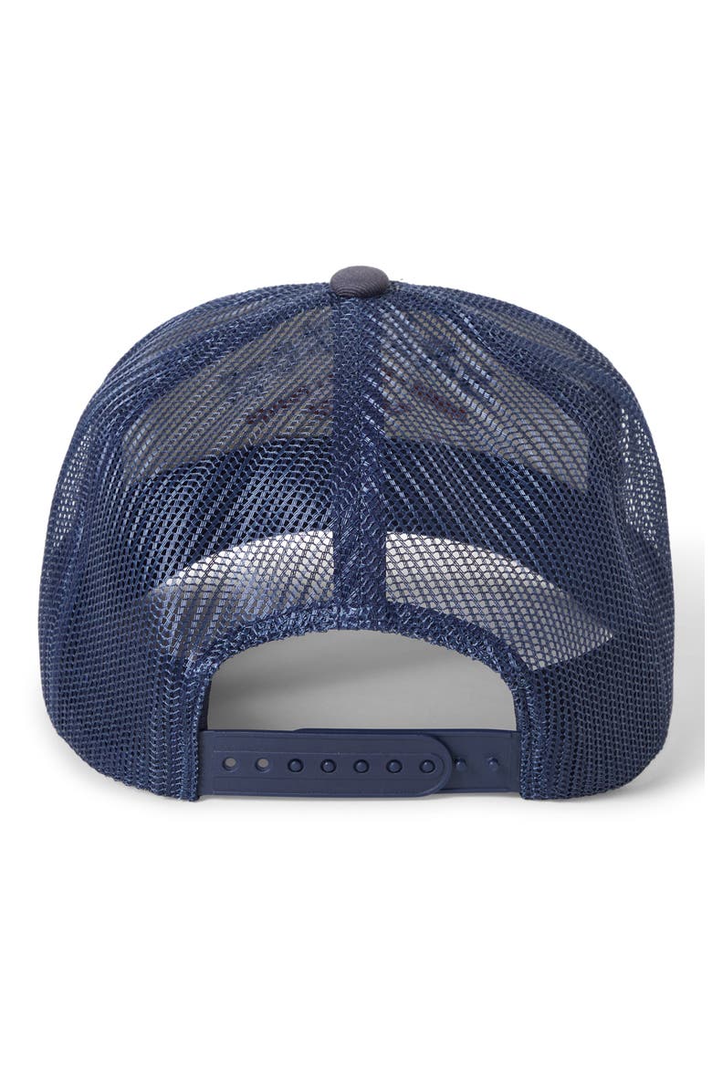 Beekman Strapback Trucker Hat, Alternate, color, OFF WHITE/ NAVY
