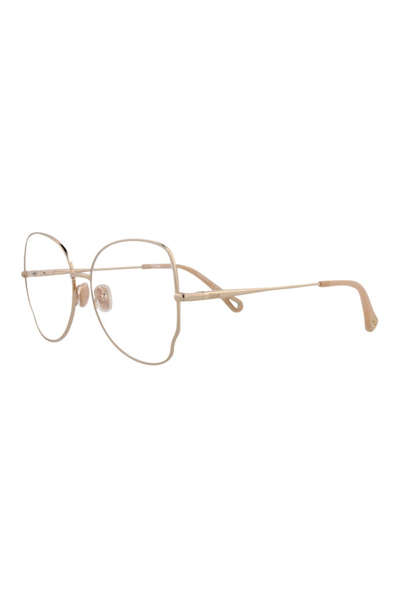 Core 56mm Cat Eye Optical Glasses, Alternate, color, GOLD GOLD TRANSPARENT