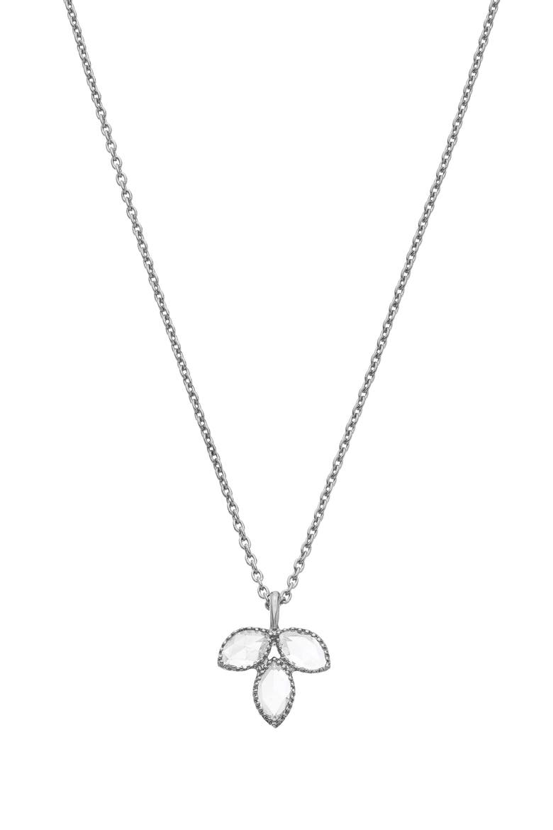 Lilah Diamond Pendant Necklace, Main, color, WHITE GOLD