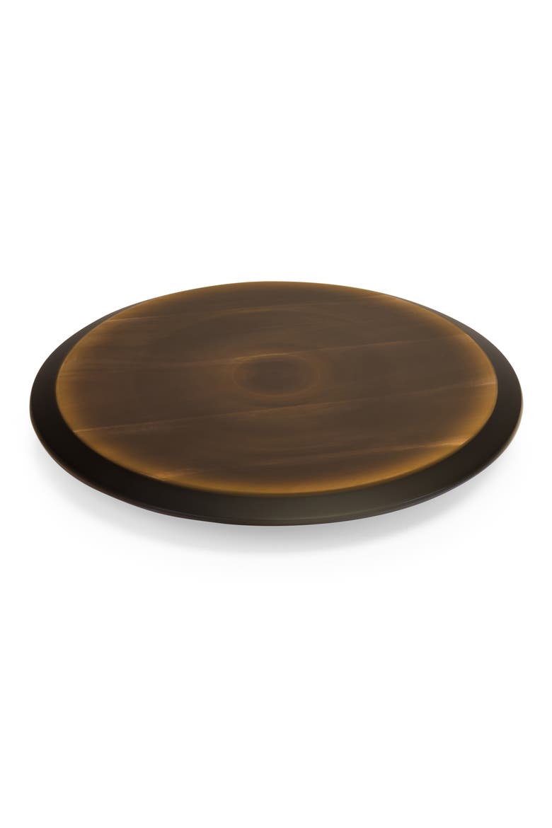 TOSCANA Lazy Susan Serving Tray, Alternate, color, BROWN