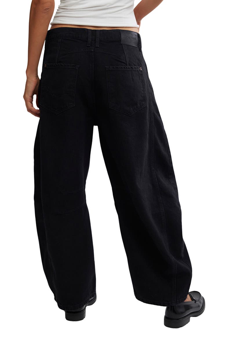Good Luck Mid Rise Barrel Leg Jeans, Alternate, color, SOUNDWAVE