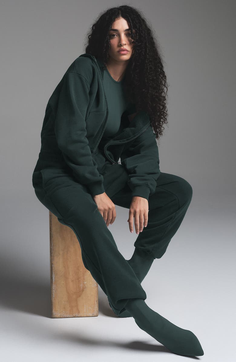 SKIMS Fleece Zip Hoodie, Alternate, color, 