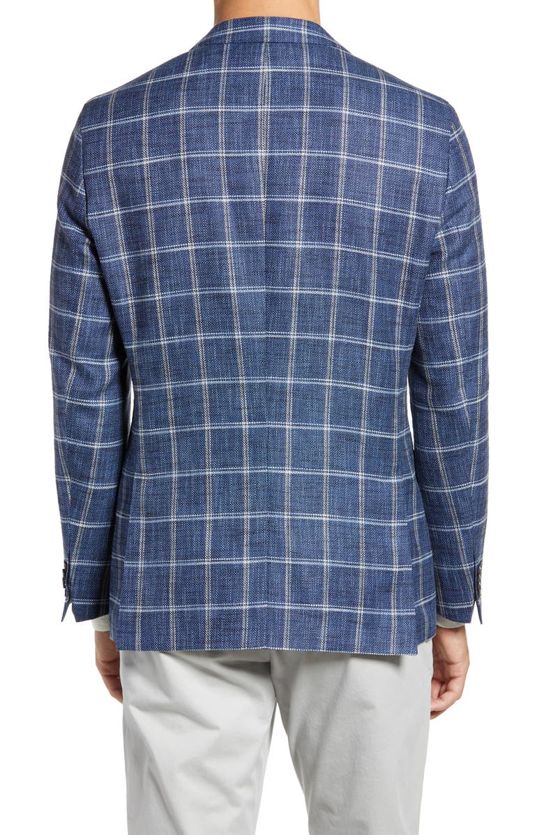 BOSS Hartley Classic Fit Plaid Cotton Blend Sport Coat, Alternate, color, 