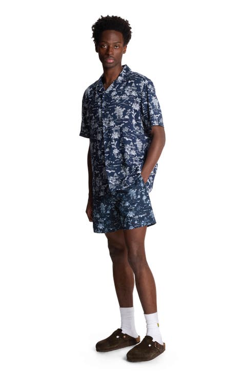 Botanical Garden Print Resort Shirt