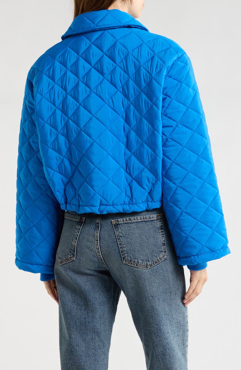 BLANKNYC Diamond Quilted Puffer Jacket, Alternate, color, Azure