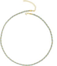 Spero London Handmade Rope Braided Sterling Silver Beaded Chain Necklace