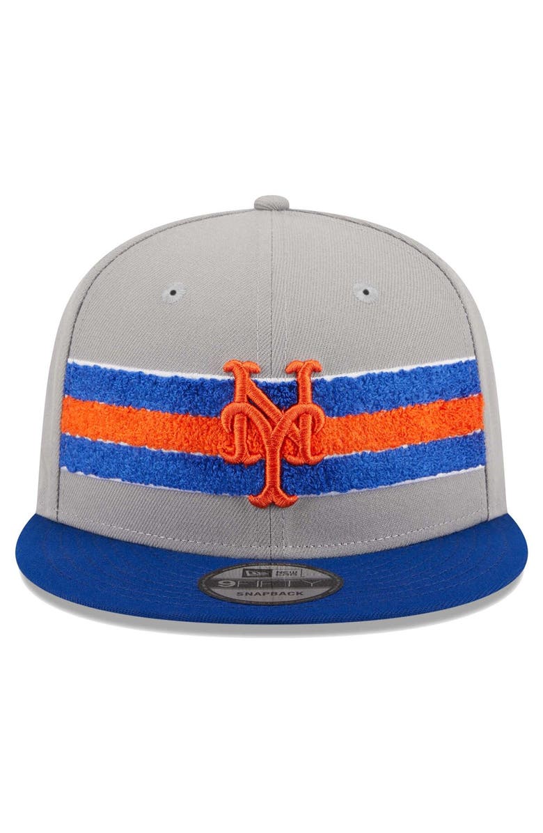 New Era Men's New Era Gray/Royal New York Mets Band 9FIFTY Snapback Hat, Alternate, color, 