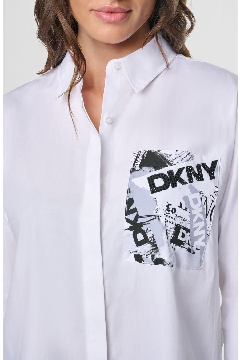 Print Pocket Poplin Shirt, Alternate, color, WHITE