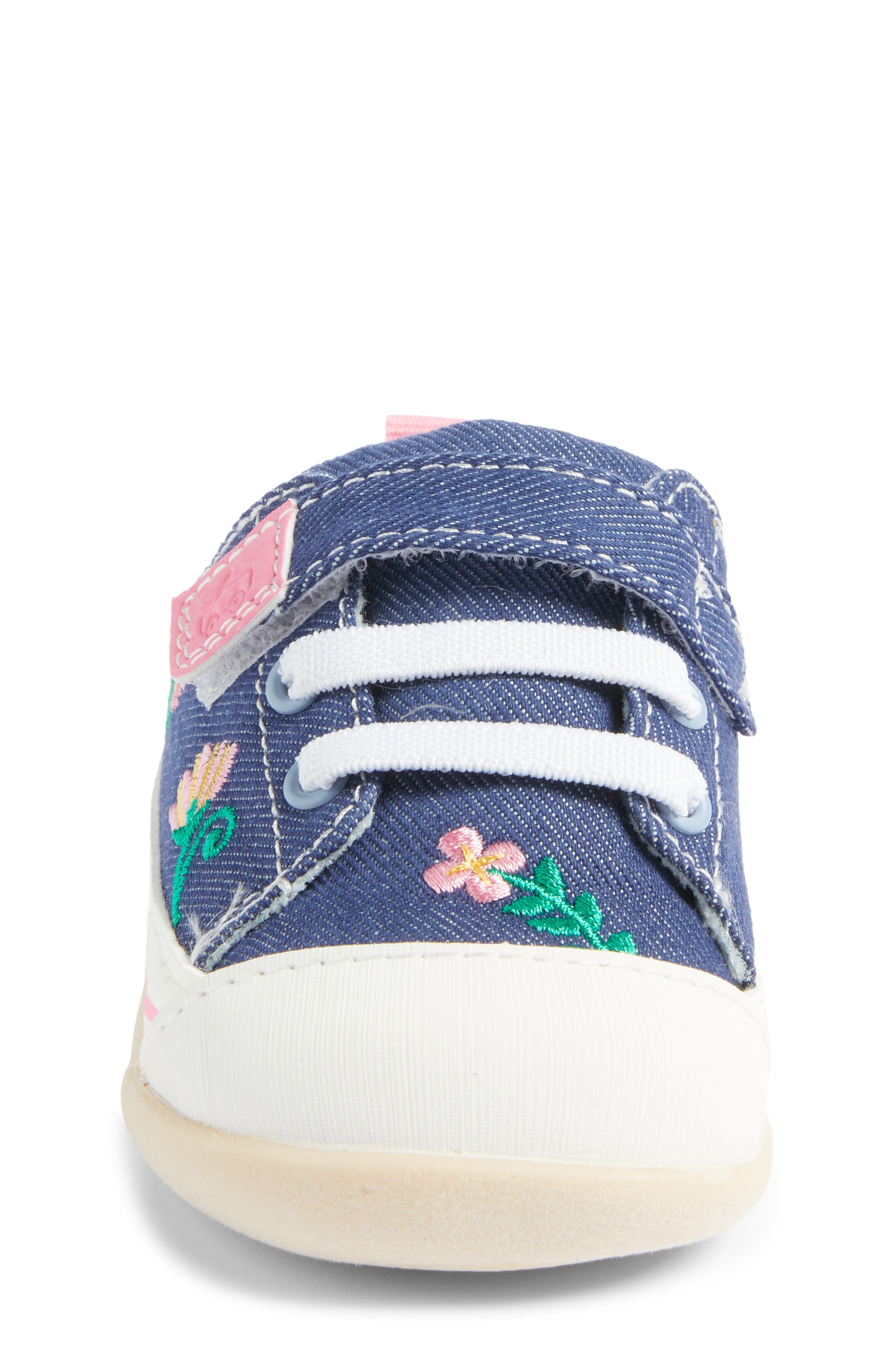 Mini Stevie Sneaker, Alternate, color, BLUE DENIM/GARDEN