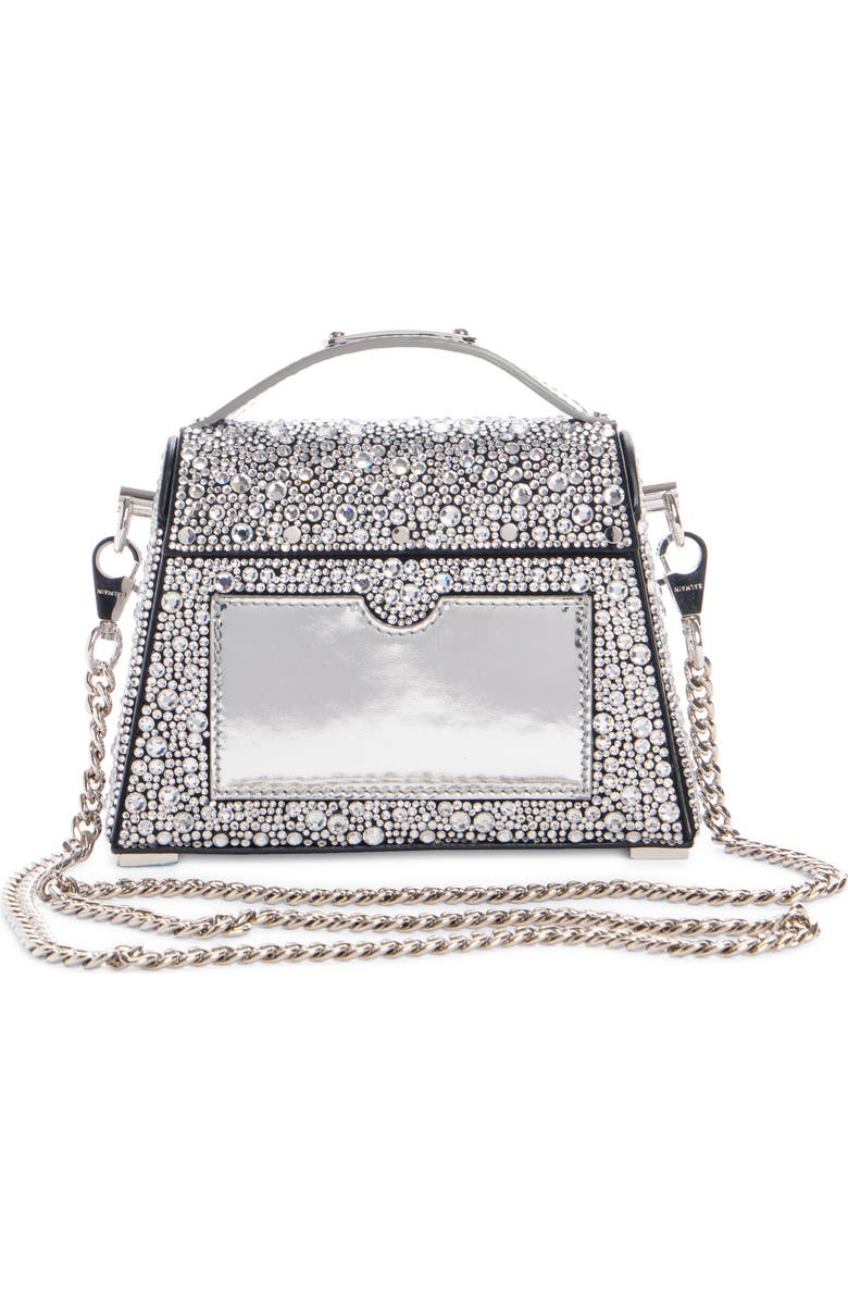 Balmain B-Buzz Dynasty Crystal Embellished Top Handle Bag, Alternate, color,