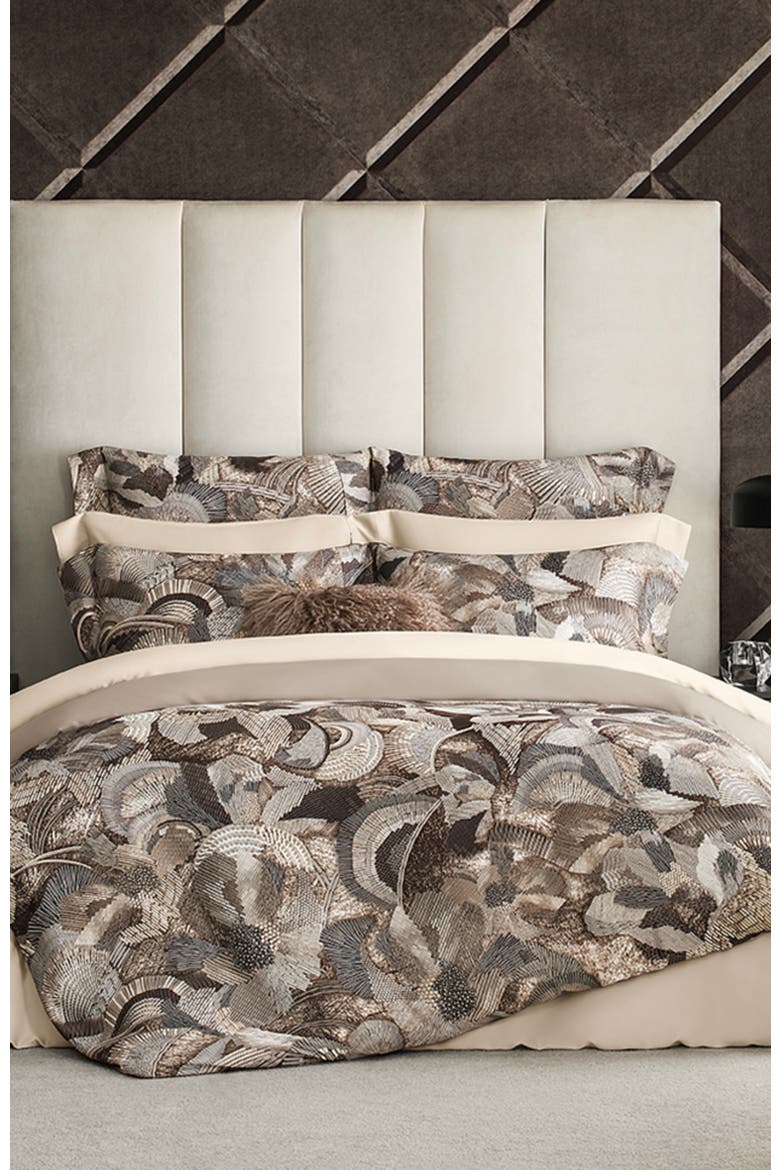 Ligardes duvet cover, Alternate, color, Brown