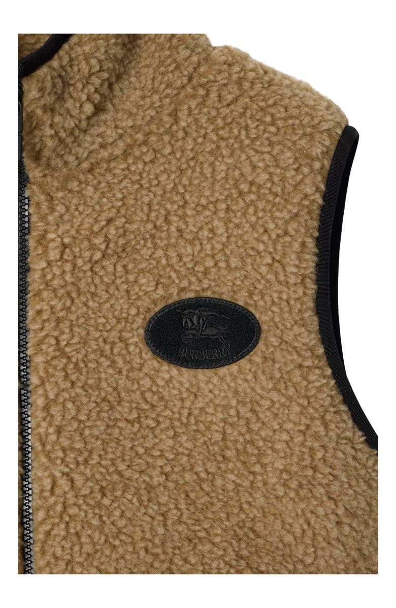Burberry Cropped Fleece Gilet, Alternate, color, Shrew Melange