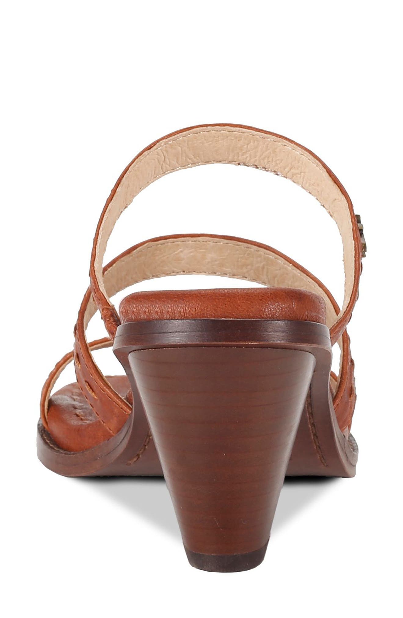Estelle Strappy Slide Sandal, Alternate, color, COGNAC