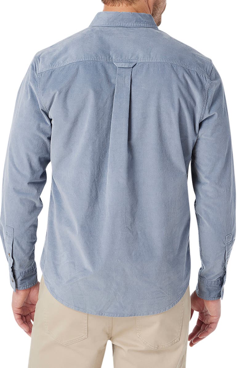 Fair Harbor Wilder Stretch Corduroy Button-Down Shirt, Alternate, color, Maritime