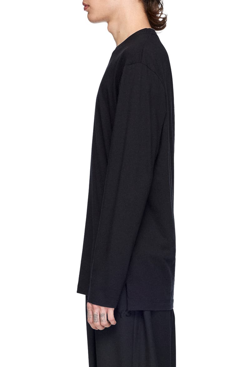 GFX Logo Long Sleeve Cotton Graphic Polo, Alternate, color, BLACK