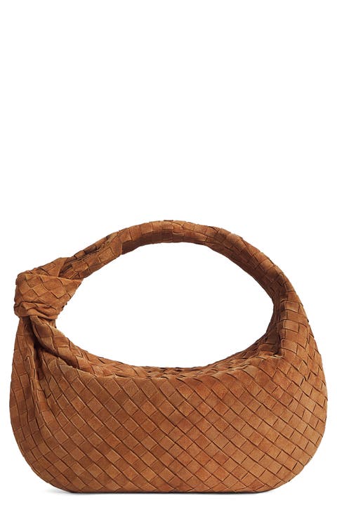 Teen Jodie Intrecciato Suede Hobo