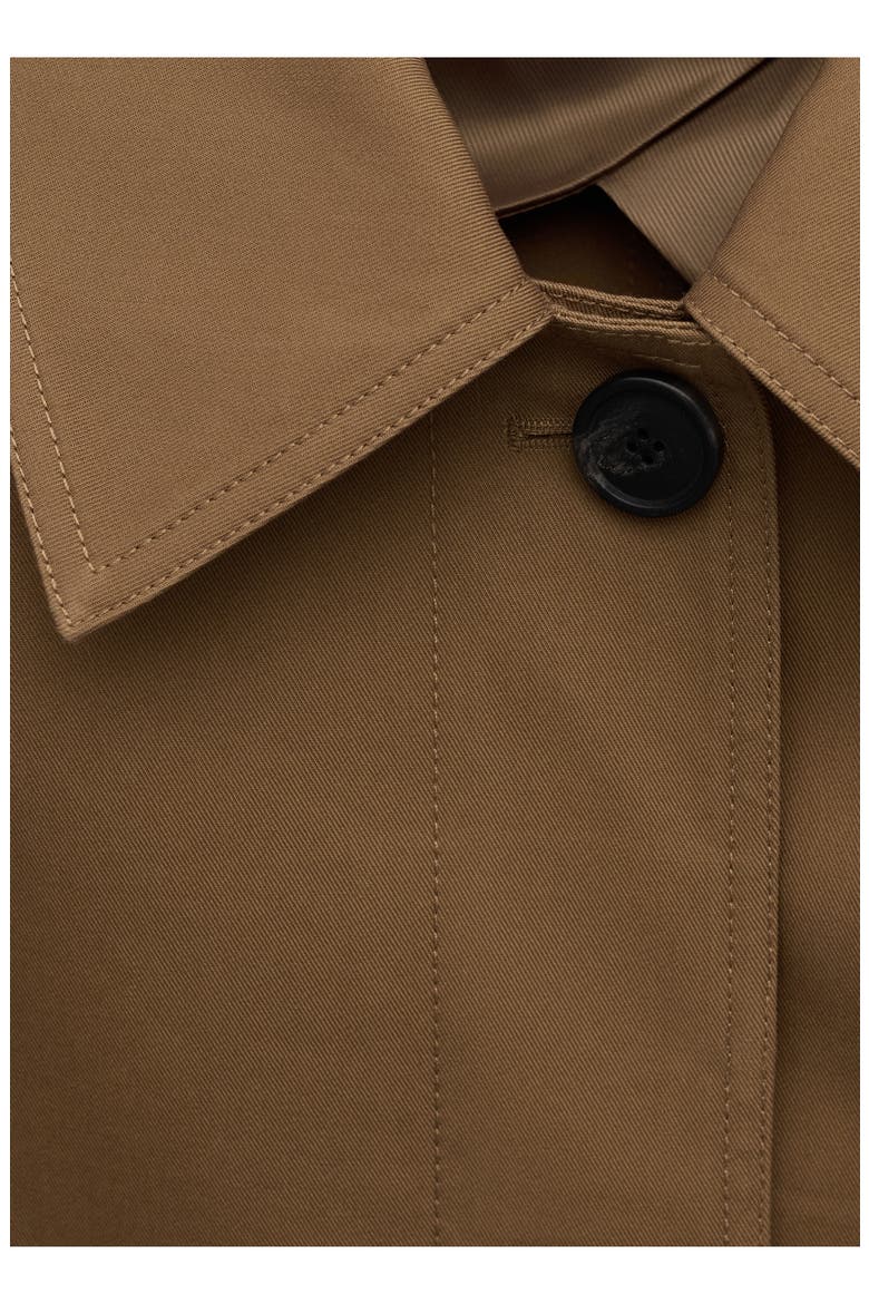 Belted Cotton Trench Coat, Alternate, color, MEDIUM BROWN