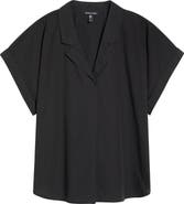 Eileen Fisher Notch Collar Organic Cotton Top