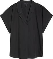 Eileen Fisher Notch Collar Organic Cotton Top