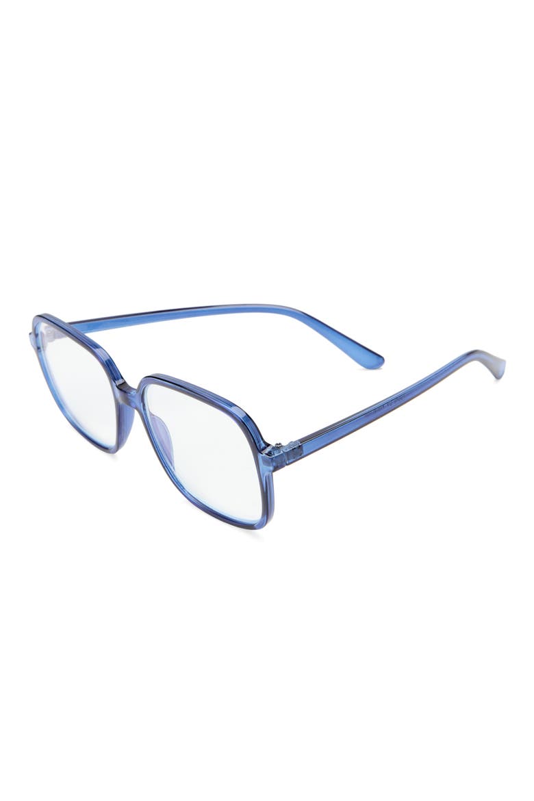 Square Blue Light Blocking Glasses, Alternate, color, NAVY