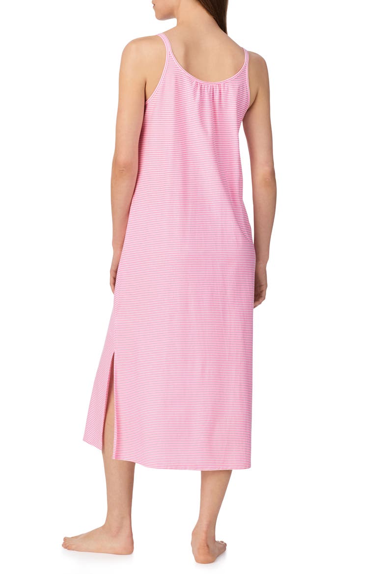Sleeveless Cotton Nightgown, Alternate, color, PINK STP