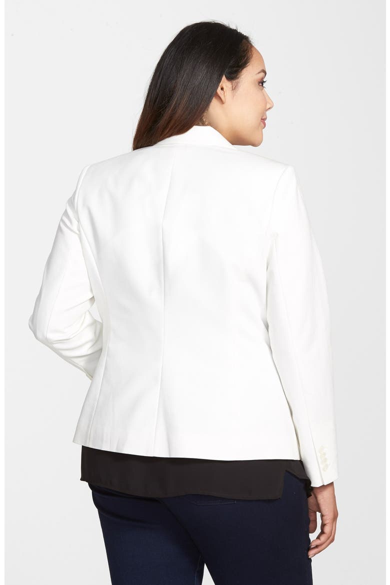 One-Button Blazer, Alternate, color, NEW IVORY