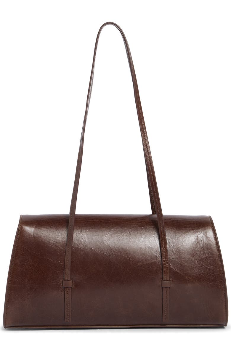 Reformation Elena Leather Shoulder Bag, Alternate, color, Chestnut Leather