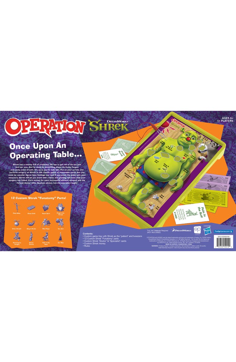 Operation Shrek Silly Skill Board Game, Alternate, color, Multicolored