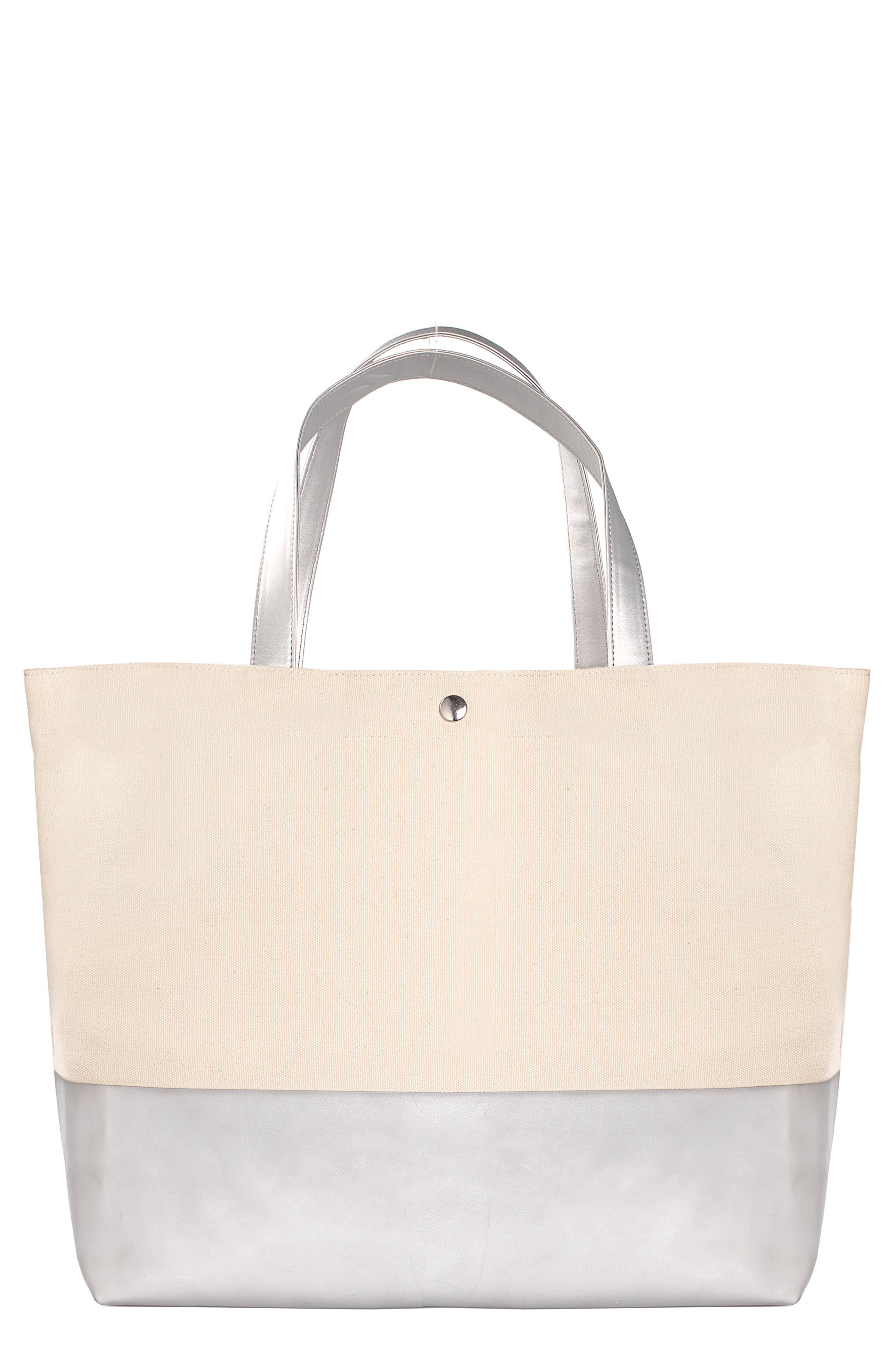 Cathy's Concepts Monogram Canvas Tote, Main, color, 