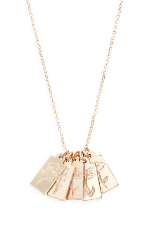 Tawney Birth Flower Necklace
