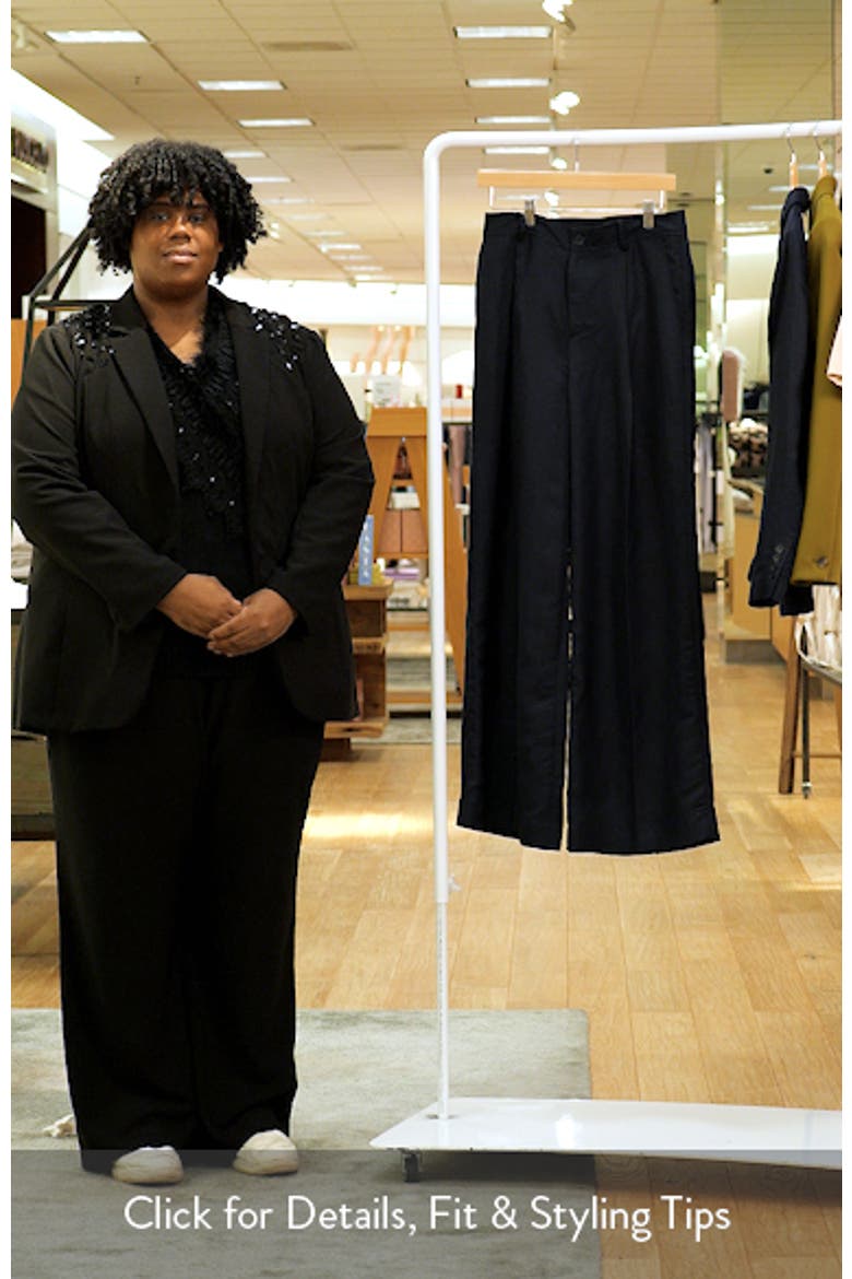 Wide Leg Linen Blend Pants video