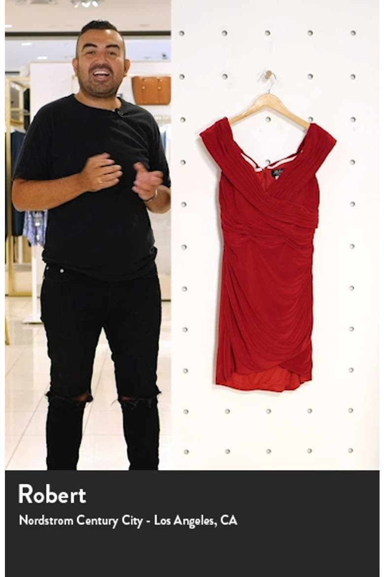 Off the Shoulder Jersey Ruched Sheath Minidress video