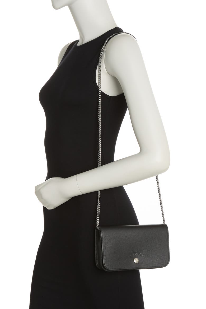 Le Pliage Neo Wallet on a Chain, Alternate, color, BLACK