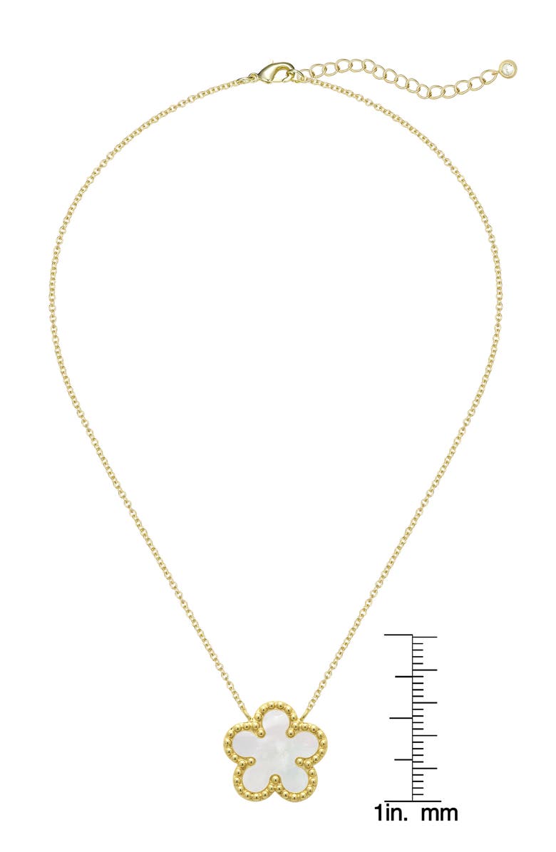 Lily Nily MOP FLOWER NECKLACE, Alternate, color, Gold