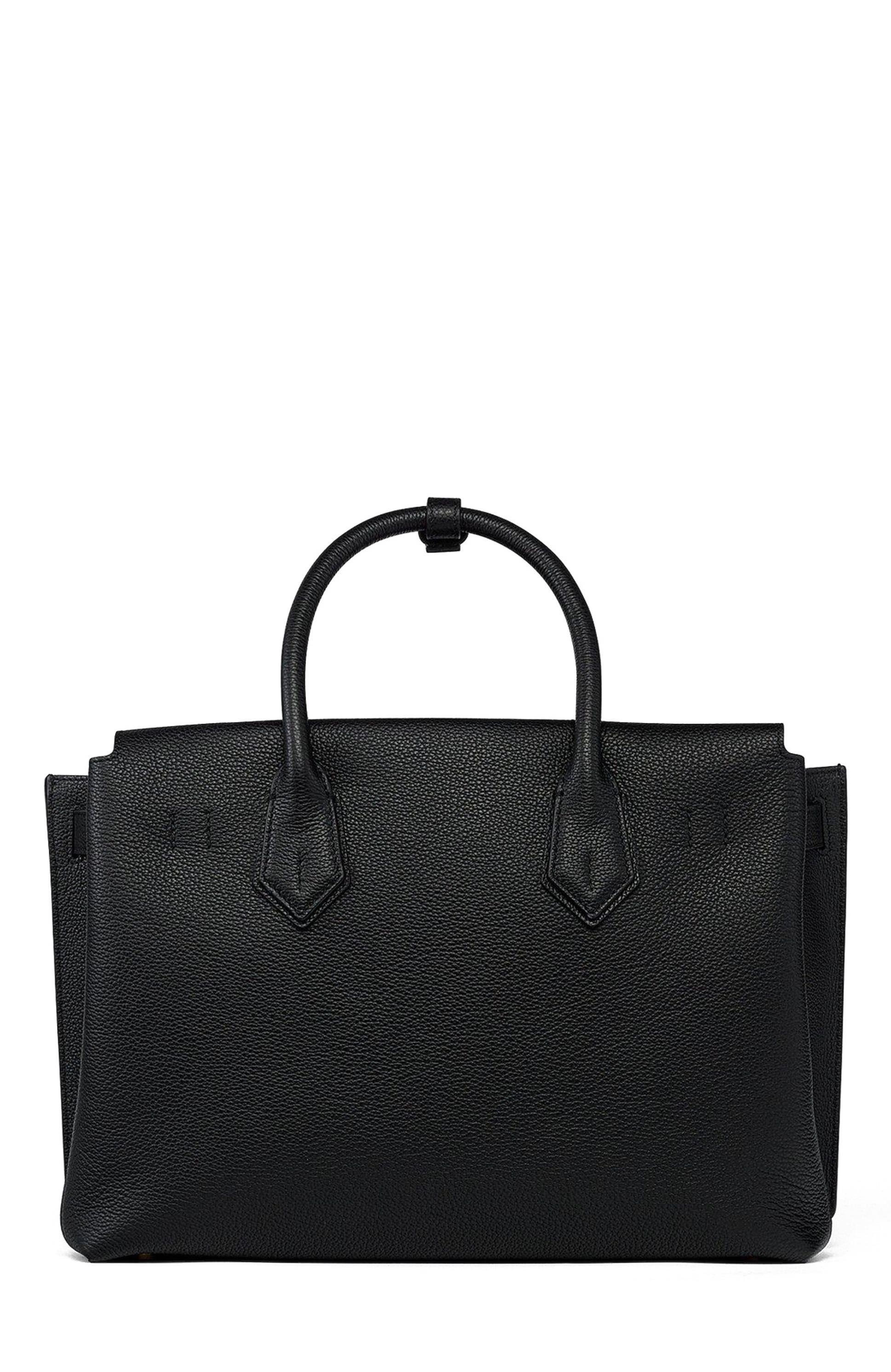 MCM Medium Milla Tote in Spanish Embossed Leather, Alternate, color, Black