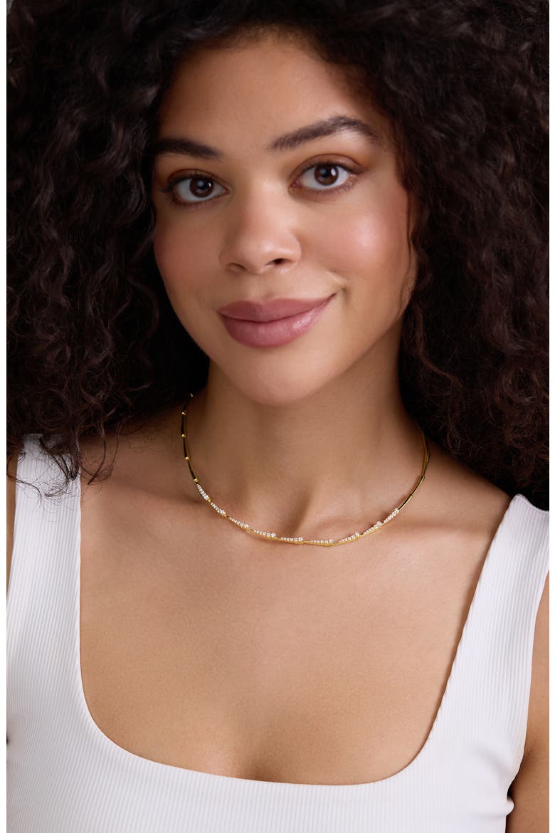 18K Gold Audrey Diamond Tennis Necklace, Alternate, color, 18K YELLOW GOLD