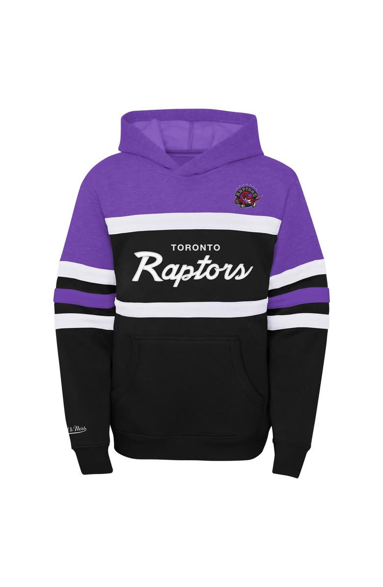 Mitchell & Ness Youth Mitchell & Ness Purple/Heather Gray Toronto Raptors Hardwood Classics Head Coach Pullover Hoodie, Alternate, color, Purple