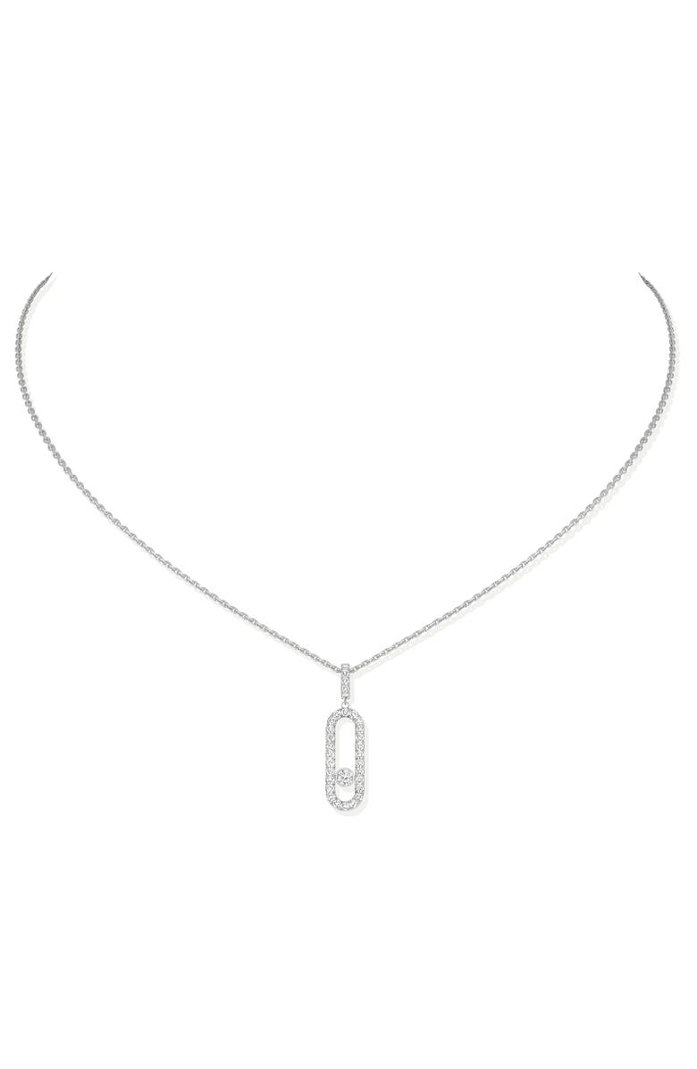 Messika Move Uno Pavé Pendant Necklace, Main, color,