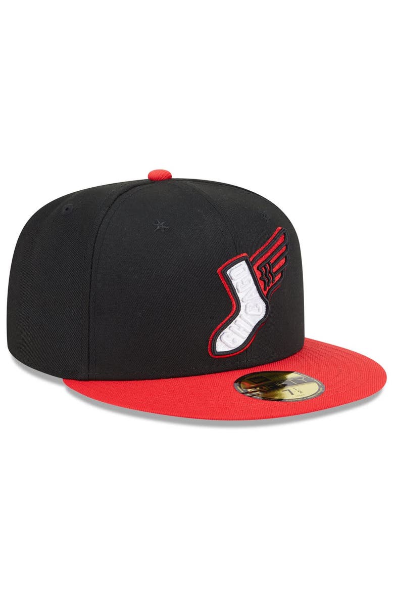 Men's New Era Black/Red Chicago White Sox 2025 City Connect Alternate 59FIFTY Fitted Hat, Alternate, color, Black