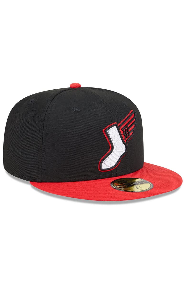 New Era Men's New Era Black/Red Chicago White Sox 2025 City Connect Alternate 59FIFTY Fitted Hat, Alternate, color, Black